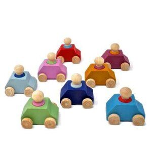 NWT Lubulona Toy Car Set - 8 Cars & 8 Peg People